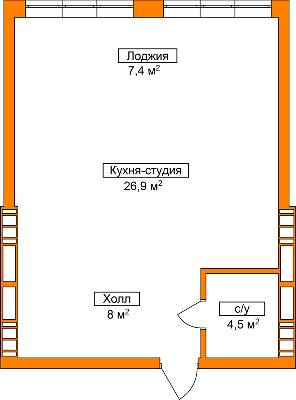2-кімнатна 54 м² в Апарт-комплекс Smart Oseli від 20 000 грн/м², м. Вишневе