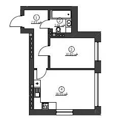 1-кімнатна 48.2 м² в ЖК Гостомельські Липки-3 від 11 500 грн/м², смт Гостомель