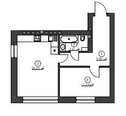 1-кімнатна 45.75 м² в ЖК Гостомельські Липки-3 від 11 500 грн/м², смт Гостомель