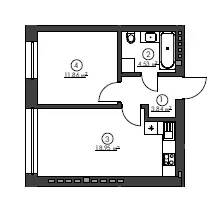 1-кімнатна 39.18 м² в ЖК Гостомельські Липки-3 від 11 500 грн/м², смт Гостомель