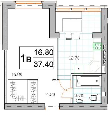 1-комнатная 37.4 м² в ЖК Именно Тот от 14 000 грн/м², пгт Немешаево