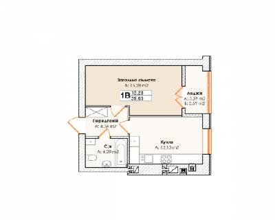1-комнатная 39.65 м² в ЖК Life от 18 000 грн/м², пгт Гостомель