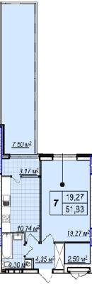 1-кімнатна 51.83 м² в ЖК Park Plaza від 29 900 грн/м², смт Чабани