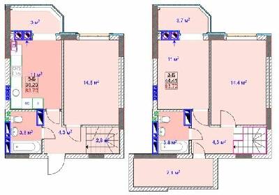 Дворівнева 84.7 м² в ЖК Sky від 16 750 грн/м², м. Ірпінь