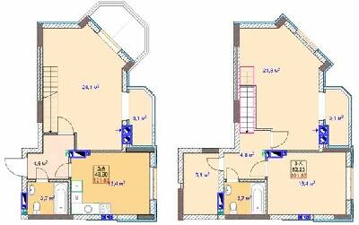 Дворівнева 103.1 м² в ЖК Sky від 19 000 грн/м², м. Ірпінь