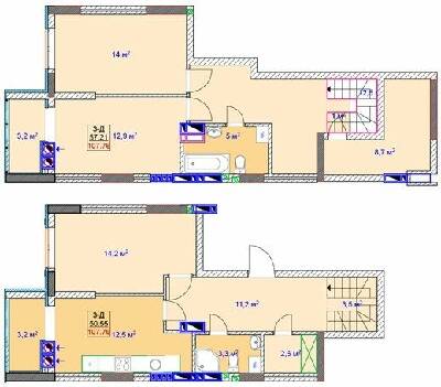 Дворівнева 110.7 м² в ЖК Sky від 19 000 грн/м², м. Ірпінь