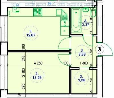 1-комнатная 35.42 м² в ЖК G-51 от 19 200 грн/м², г. Ирпень