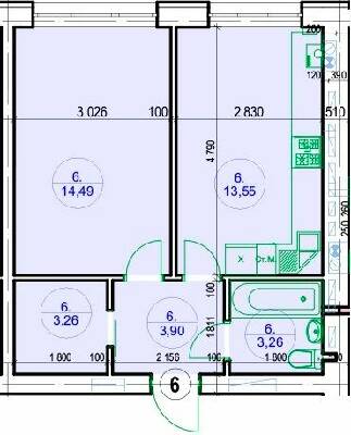 1-комнатная 38.46 м² в ЖК G-51 от 19 200 грн/м², г. Ирпень