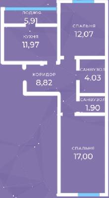 2-кімнатна 61.7 м² в ЖК Rococo viol від 20 800 грн/м², м. Ірпінь