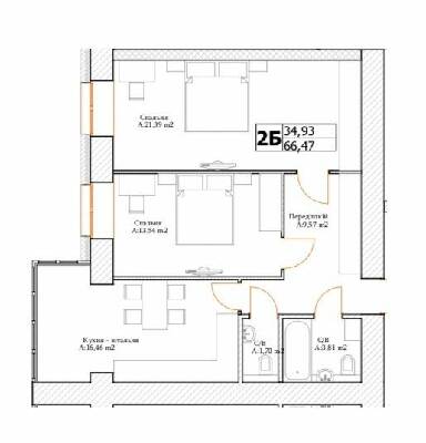 2-кімнатна 66.47 м² в ЖК Art Residence від 25 150 грн/м², м. Ірпінь