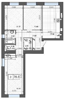 Трехкомнатные в ЖК Новые Метры Center