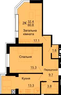 Двухкомнатные в ЖК Львовский маеток
