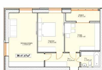 2-кімнатна 62.32 м² в ЖК Brighton Residence від 23 050 грн/м², м. Ірпінь