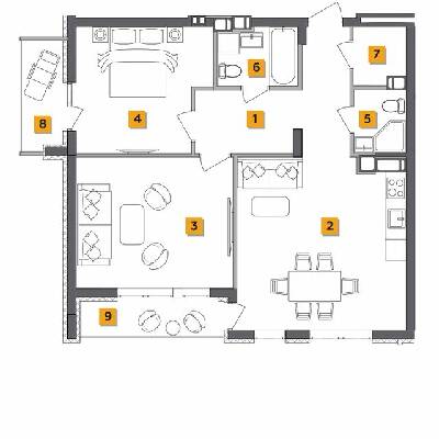 2-кімнатна 77.07 м² в ЖК Basa city від 25 000 грн/м², с. Ходосівка