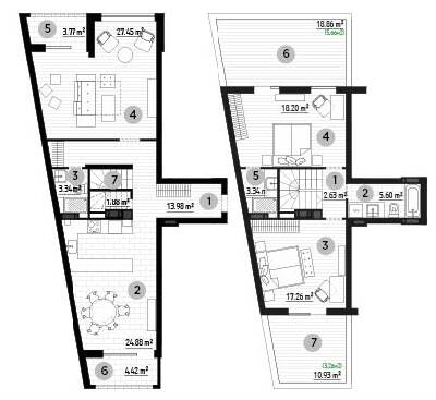 Дворівнева 135.68 м² в ЖК PARKTOWN від 24 000 грн/м², смт Гостомель