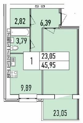 1-кімнатна 45.95 м² в ЖК Аристократ від 21 000 грн/м², м. Біла Церква