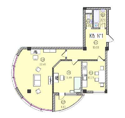 2-кімнатна 77.16 м² в ЖК Закарпатський від 18 350 грн/м², Ужгород