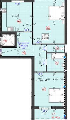 2-кімнатна 77.75 м² в ЖК Університетський від 16 000 грн/м², Ужгород