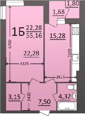 1-комнатная 55.16 м² в Мкрн Потемкинский от 18 000 грн/м², Николаев