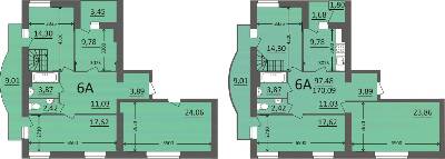 Двухуровневая 170.09 м² в Мкрн Потемкинский от 17 000 грн/м², Николаев