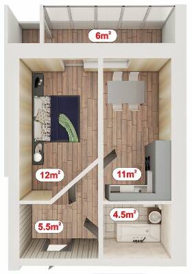 1-комнатная 39 м² в ЖК Ривьера от застройщика, Николаев