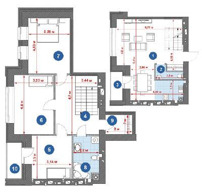 Двухуровневая 127.5 м² в ЖК Central Park от 20 500 грн/м², г. Кременчуг