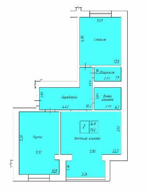 2-комнатная 70.6 м² в ЖК на ул. Нагорная, 6 от 12 000 грн/м², г. Кременчуг