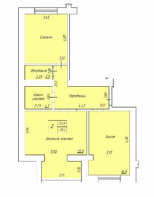 2-комнатная 73 м² в ЖК на ул. Нагорная, 6 от 12 000 грн/м², г. Кременчуг