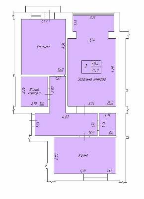 2-комнатная 74 м² в ЖК на ул. Нагорная, 6 от 12 000 грн/м², г. Кременчуг