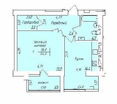 1-комнатная 54.2 м² в ЖК Центральный от 13 000 грн/м², г. Кременчуг