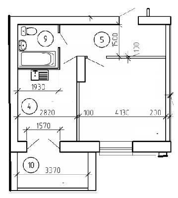 1-комнатная 44.12 м² в ЖК на ул. Труда, 1 от 11 950 грн/м², Сумы
