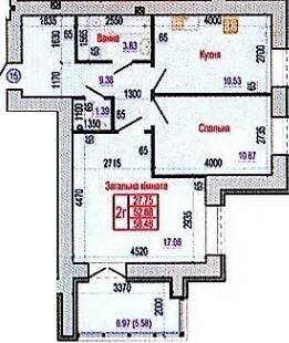 2-кімнатна 58.46 м² в ЖК на вул. Героїв Крут, 60 від 11 500 грн/м², Суми
