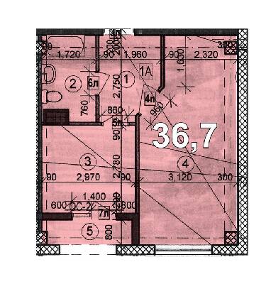 1-комнатная 36.7 м² в ЖК Солнечный Остров от 12 950 грн/м², Херсон