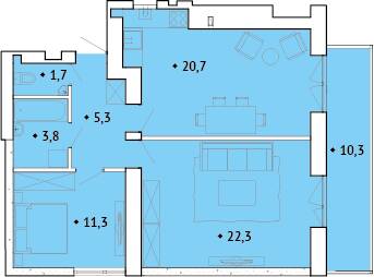 2-комнатная 69 м² в ЖК Spectrum от 14 850 грн/м², Ровно