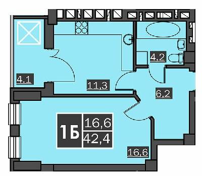 1-комнатная 45.4 м² в ЖК Bridge Tower от 19 650 грн/м², Ровно