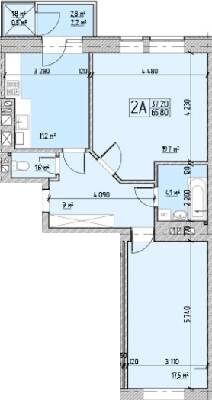 2-комнатная 65.8 м² в ЖК Bridge Town от 17 750 грн/м², Ровно