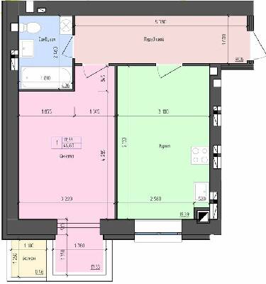 Однокімнатні в ЖК Eco House