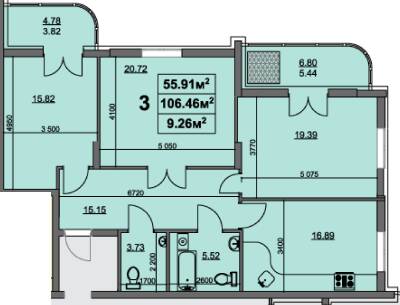 3-комнатная 106.46 м² в ЖК на ул. Припортовая (Героев Сталинграда), 22/1 от 15 950 грн/м², Черкассы