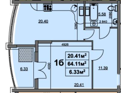 1-комнатная 64.11 м² в ЖК на ул. Припортовая (Героев Сталинграда), 22/1 от 16 700 грн/м², Черкассы