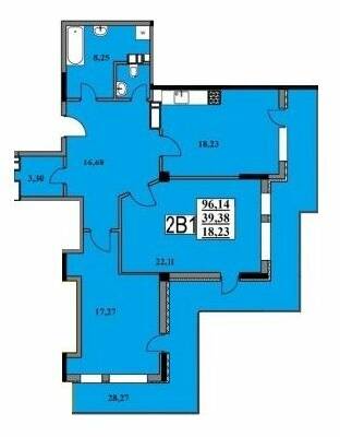 2-комнатная 96.14 м² в ЖК Тихий центр от 17 000 грн/м², Черкассы