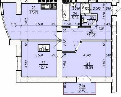 2-комнатная 63.89 м² в ЖК На Щасливому от 15 750 грн/м², Ровно