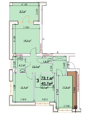 3-комнатная 79.1 м² в ЖК Европейский от 18 850 грн/м², Ровно