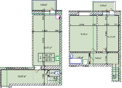 Двухуровневая 83.27 м² в МЖК Семья от 16 850 грн/м², Ровно