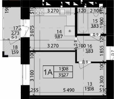 1-комнатная 35.27 м² в ЖК Рідне Місто от 15 500 грн/м², г. Здолбунов