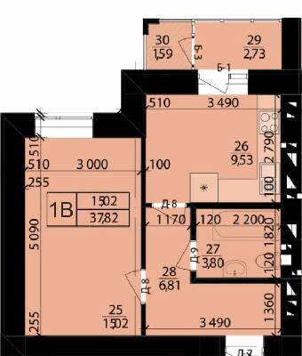 1-комнатная 37.82 м² в ЖК Рідне Місто от 15 300 грн/м², г. Здолбунов