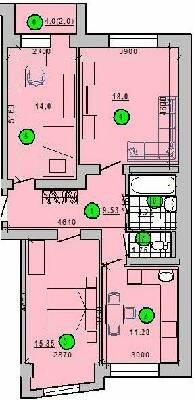 3-комнатная 76.75 м² в ЖК Престиж от 10 000 грн/м², г. Радивилов