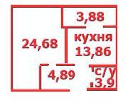 1-кімнатна 51.26 м² в ЖК на вул. Жабинського, 2Д, 2В, 2Г, 2Е від забудовника, Чернігів