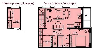 Двухуровневая 61.3 м² в ЖК Варшавський мікрорайон от 16 050 грн/м², Тернополь