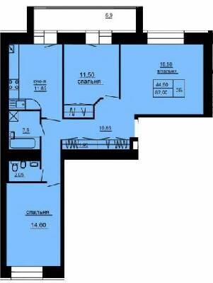3-кімнатна 85.05 м² в ЖК Парковий комплекс від 14 500 грн/м², Тернопіль