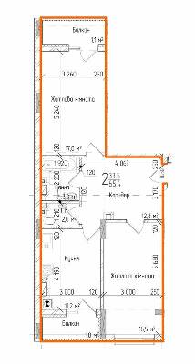 2-комнатная 65.4 м² в ЖК KromaxBud от 17 050 грн/м², Черновцы
